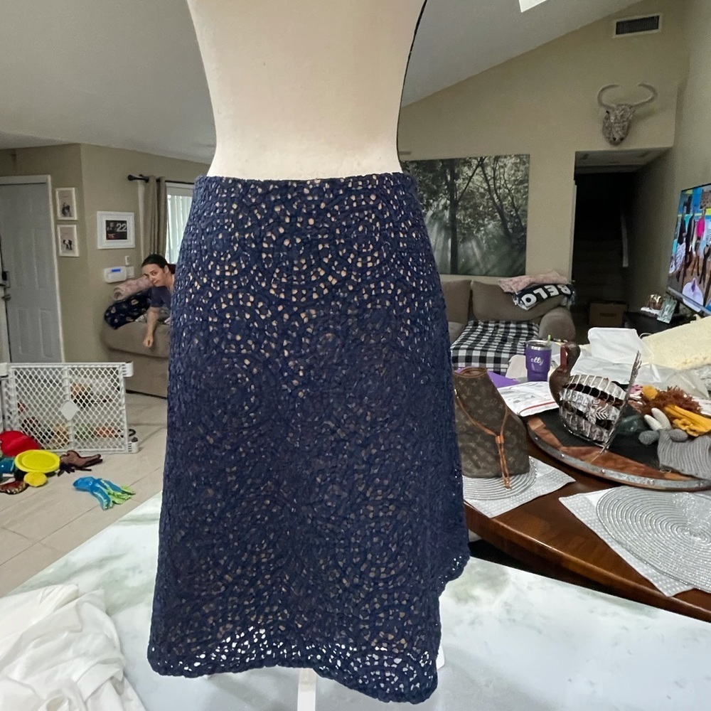 Carven Eylet Skirt Beautiful Two tone - Picture 7 of 10